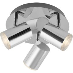 Badlampe Splash Grau Kunststoff/Metall 21 cm 11 cm Neigbar/Drehbar - Farbe: chrom - Badlampe