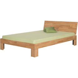 Bett Basil Braun Holz 180 x 200 cm - Farbe: natur - Material: Kernbuche - Bett