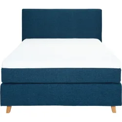 Boxspringbett Gabo Blau Polyester 120 x 200 cm - Boxspringbett