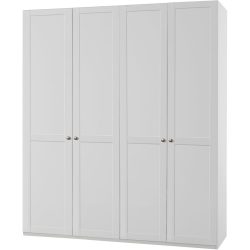 Kleiderschrank Heike Weiss Holz 180 cm 58 cm 208 cm - Kleiderschrank