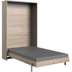 Klappbett Dominic Braun Holz 120 x 200 cm - Farbe: Eiche sägerau - Klappbett