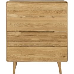 Kommode Lund Braun Holz 90 cm 45 cm - Farbe: eiche - Kommode