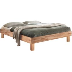 Hasena Bett Ferizeya Braun Holz 200 x 200 cm - Farbe: Kernbuche - Bett