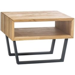 Hasena Nachttisch Hadodo Braun Holz/Metall 50 cm - Farbe: eiche - Material: Eiche, Metall - Nachttisch