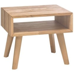 Hasena Nachttisch Süheyla Braun Holz 50 cm - Farbe: eiche - Nachttisch
