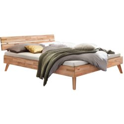 Hasena Bett Antonello Braun Holz 200 x 200 cm - Farbe: Kernbuche - Bett