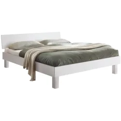 Hasena Bett Corinne Weiss Holz 200 x 200 cm - Farbe: Weissbuche - Material: MDF - Bett