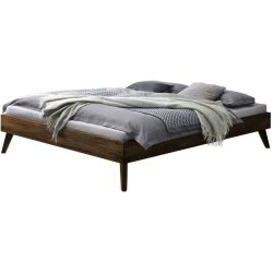 Hasena Bett Ivana Braun Holz 120 x 200 cm - Farbe: nussbaumfarbig - Bett