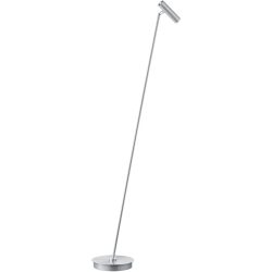 Leselampe Tom Silber Metall 140 cm - Farbe: chrom - LED - Lichtfarbe: Extra warmweiss - Material: Nickel matt/Chrom abgesetzt - Leselampe- LED