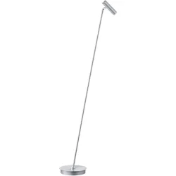 Leselampe Tom Silber Metall 140 cm - Farbe: chrom - LED - Lichtfarbe: Extra warmweiss - Material: Nickel matt/Chrom abgesetzt - Leselampe- LED