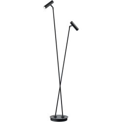 Leselampe Tom Schwarz Metall 140 cm - LED - Lichtfarbe: Extra warmweiss - Leselampe- LED Energiesparlampe