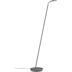 Leselampe Omega Grau Metall 27 cm 140 cm - Farbe: anthrazit - LED - Lichtfarbe: Warmweiss - Leselampe- LED Energiesparlampe