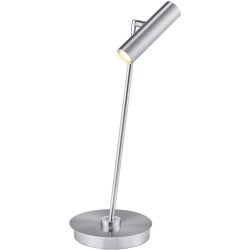 Tischlampe Tom Silber Chrom 16 cm 50 cm - LED - Lichtfarbe: Extra warmweiss - Material: Nickel matt/Chrom abgesetzt - Tischlampe- LED Energiesparlampe