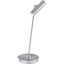 Tischlampe Tom Silber Chrom 16 cm 50 cm - LED - Lichtfarbe: Extra warmweiss - Material: Nickel matt/Chrom abgesetzt - Tischlampe- LED Energiesparlampe