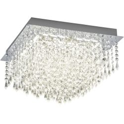 Deckenlampe Palace Silber Chrom 40 cm 30 cm - LED - Lichtfarbe: Warmweiss - Deckenlampe- LED Energiesparlampe