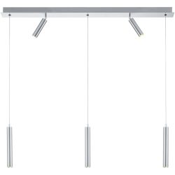 Pendellampe Tom Grau Metall 113 cm 100 cm - LED - Lichtfarbe: Extra warmweiss - Material: Nickel matt - Pendellampe- LED Energiesparlampe