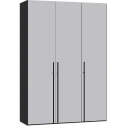 Kleiderschrank Arena Collection Grau Holz 152.2 cm 58.5 cm 220 cm - Material: Holzwerkstoff - Schweizer Möbelhersteller - Kleiderschrank