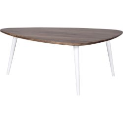 Salontisch Forlan II Braun/Weiss Holz/MDF 110 cm - Farbe: natur, weiss - Material: Nussbaum, MDF - Salontisch