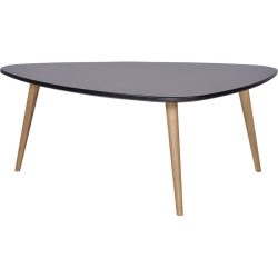 Salontisch Forlan II Schwarz/Braun MDF/Holz 90 cm - Farbe: schwarz, natur - Material: MDF, Holz - Salontisch