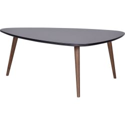 Salontisch Forlan II Schwarz MDF/Holz 90 cm - Material: MDF, Nussbaum - Salontisch