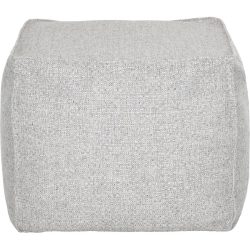 Hocker Liyah Grau Stoff 66 cm 40 cm - Farbe: Hellgrau - Hocker