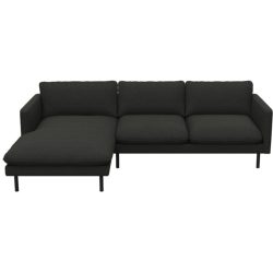 Sofa Valentino Grau Stoff 253 cm 165 cm - Sofa