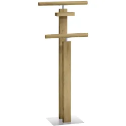 Hasena Herrendiener Naturo-Line Braun Holz/Aluminium 45 cm 107 cm - Farbe: eiche - Material: Eiche, Alu - Herrendiener