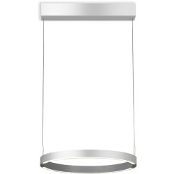 Bopp Pendellampe Float Silber Aluminium 40 cm 150 cm - LED - Lichtfarbe: Extra warmweiss - Tageslichtweiss - Pendellampe- LED Energiesparlampe