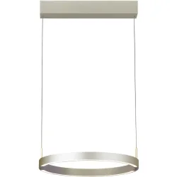 Bopp Pendellampe Float Braun/Grau Aluminium 40 cm 150 cm - Farbe: taupe - LED - Lichtfarbe: Extra warmweiss - Tageslichtweiss - Pendellampe- LED