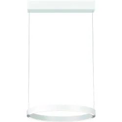 Bopp Pendellampe Float Weiss Aluminium 40 cm 150 cm - LED - Lichtfarbe: Extra warmweiss - Tageslichtweiss - Pendellampe- LED Energiesparlampe