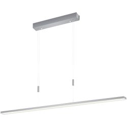 Bopp Pendellampe Baseline Silber Aluminium 5.5 cm 160 cm - Farbe: Aluminium geschliffen - LED - Lichtfarbe: Extra warmweiss - Helles Neutralweiss -
