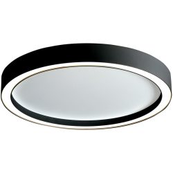 Bopp Deckenlampe Aura Schwarz/Weiss Aluminium 30 cm 4 cm - LED - Lichtfarbe: Extra warmweiss - Deckenlampe- LED Energiesparlampe