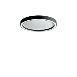 Bopp Deckenlampe Aura Schwarz/Weiss Aluminium 40 cm 4 cm - LED - Lichtfarbe: Extra warmweiss - Deckenlampe- LED Energiesparlampe