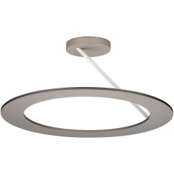 Bopp Deckenlampe Stella Silber Aluminium 45 cm 20 cm - Farbe: Aluminium eloxiert - LED - Lichtfarbe: Extra warmweiss - Deckenlampe- LED