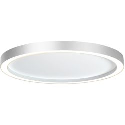 Bopp Deckenlampe Aura Weiss/Silber Aluminium 55 cm 4 cm - Farbe: Aluminium/Weiss - LED - Lichtfarbe: Extra warmweiss - Deckenlampe- LED