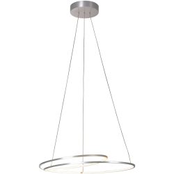 Bopp Pendellampe At Silber Aluminium 45 cm 140 cm Ausziehbar/Drehbar - Farbe: Aluminium geschliffen - LED - Lichtfarbe: Extra warmweiss - Pendellampe-