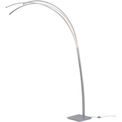 Bopp Stehlampe Bow Silber Aluminium 208 cm - LED - Lichtfarbe: Extra warmweiss - Stehlampe- LED Energiesparlampe