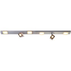 Bopp Deckenlampe Session Silber Aluminium 8 cm 12 cm - Farbe: Aluminium geschliffen - LED - Lichtfarbe: Extra warmweiss - Deckenlampe- LED