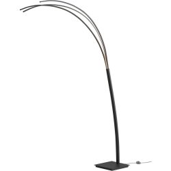 Bopp Stehlampe Bow Schwarz Aluminium 208 cm - LED - Lichtfarbe: Extra warmweiss - Stehlampe- LED Energiesparlampe