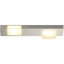 Bopp Deckenlampe Lamina Silber Aluminium 10 cm 3 cm - Farbe: Aluminium geschliffen - LED - Lichtfarbe: Extra warmweiss - Deckenlampe- LED