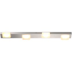Bopp Deckenlampe Lamina Silber Aluminium 12 cm 3 cm - Farbe: Aluminium geschliffen - LED - Lichtfarbe: Extra warmweiss - Deckenlampe- LED