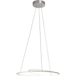 Bopp Pendellampe At Silber Aluminium 70 cm 140 cm Drehbar/Ausziehbar - Farbe: Aluminium geschliffen - LED - Lichtfarbe: Extra warmweiss - Pendellampe-