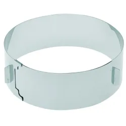 Westmark Tortenring Classic verstellbar; 30x8.5 cm (ØxH); silber; rund