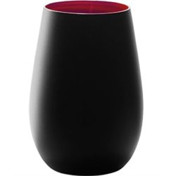 6er Set Elements Becher 465ml schwarz/rot