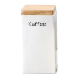 Keramik Vorratsdose quadr. mit Holzdeckel 1000ml