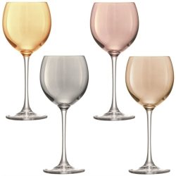 LSA International Weingläser-Set Polka Silber Glas 20.5 cm 8.7 cm - Farbe: metall - Weingläser-Set