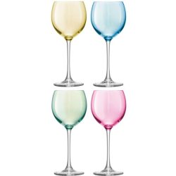 LSA International Weingläser-Set Polka Weiss Glas 20.5 cm 8.7 cm - Farbe: weiss/pastell - Weingläser-Set