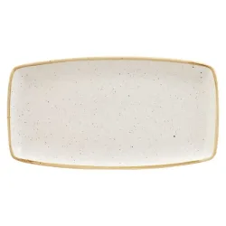 Churchill Oblong Platte Stonecast Barley White; 35x18.5 cm (LxB); weiss/braun; rechteckig; 6 Stück / Pack