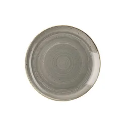 Churchill Teller flach Stonecast Peppercorn Coupe; 21.7 cm (Ø); grau/braun; rund; 12 Stück / Pack