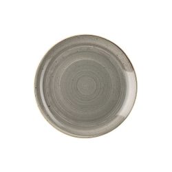 Churchill Teller flach Stonecast Peppercorn Coupe; 21.7 cm (Ø); grau/braun; rund; 12 Stück / Pack